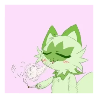 😔 emoji Sprigatito 😺✨🍃 Telegram sticker 7 of 31
