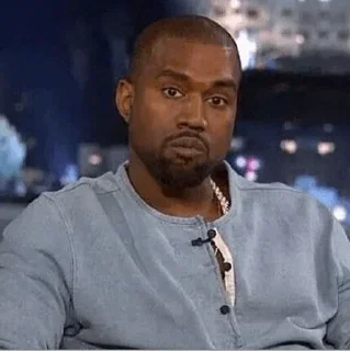 😐 emoji Kanye West @stickersb2b Telegram sticker 18 of 55