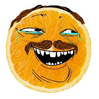 👨‍🦱 emoji Orange pack Telegram sticker 18 of 30