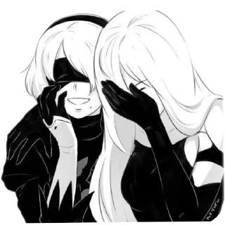 💇 emoji Nier Telegram sticker 5 of 31
