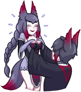 😍 emoji @TgSticker Тёмные Мари и Хидэ без надписей Telegram sticker 22 of 49