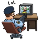 📺 emoji Meme Police Telegram sticker 15 of 40
