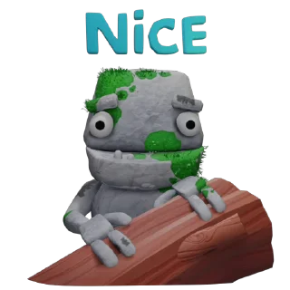 👍 emoji Stone Golem Telegram sticker 5 of 20
