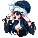 🤕 emoji Ms. Elvira Telegram sticker 24 of 30