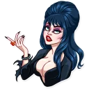 🙄 emoji Ms. Elvira Telegram sticker 7 of 30
