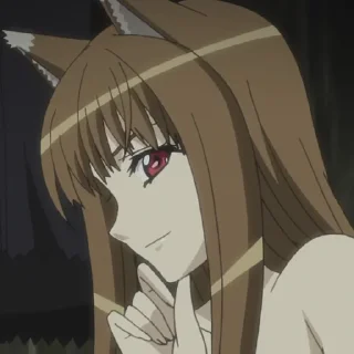 🤔 emoji Spice and Wolf | Ookami to Koushinryou Telegram sticker 22 of 30