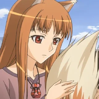😓 emoji Spice and Wolf | Ookami to Koushinryou Telegram sticker 6 of 30