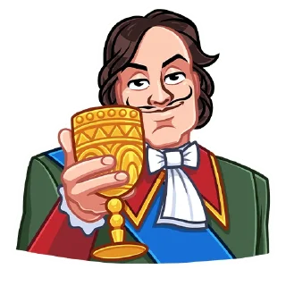 🍷 emoji Пётр I    (@TgSticker) Telegram sticker 22 of 36