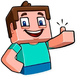 👍 emoji Майнкрафт @stickerdom Telegram sticker 3 of 35