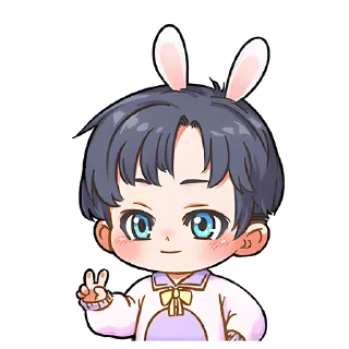 ✌️ emoji Кролик-кун @nyasticks Telegram sticker 14 of 33