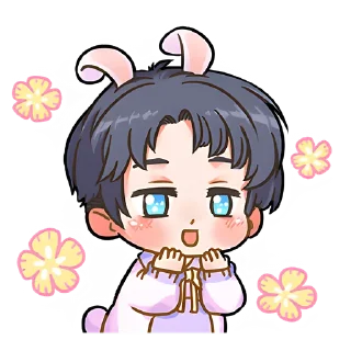 😍 emoji Кролик-кун @nyasticks Telegram sticker 17 of 33