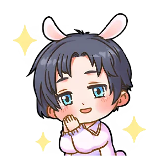😍 emoji Кролик-кун @nyasticks Telegram sticker 15 of 33