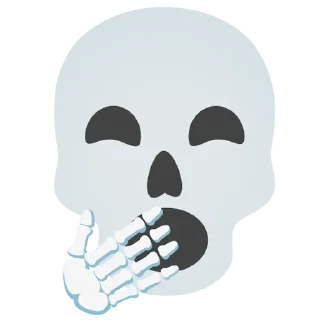 🤭 emoji Skull stickers Telegram sticker 9 of 20