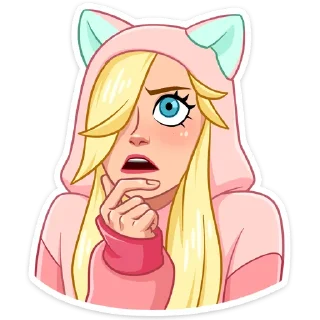 🤔 emoji Лина - @stickers_vk Telegram sticker 16 of 48