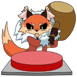 🦊 emoji Лиса Алиса | @Stick4Gram Telegram sticker 20 of 50