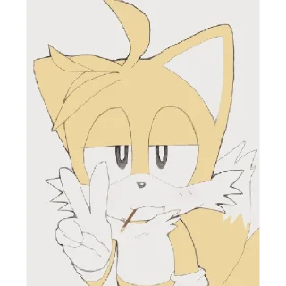 ✌ emoji Tails the fox Telegram sticker 13 of 120