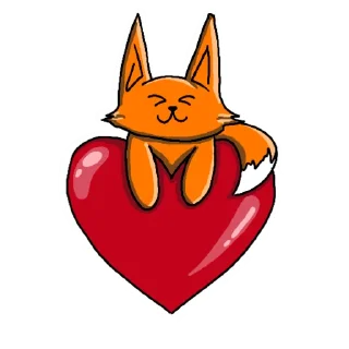 ❤️ emoji Лисёнок Telegram sticker 10 of 14