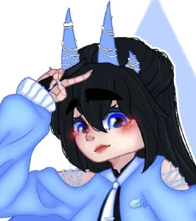 ✌ emoji 💙 Mine грешники 💙 Telegram sticker 2 of 21