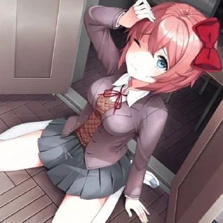 Sticker from Sayori by @assajejr
