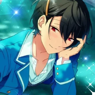 🌟 emoji !Ritsu Sakuma ◥(^ᵥᵥ^)◤ Telegram sticker 19 of 89