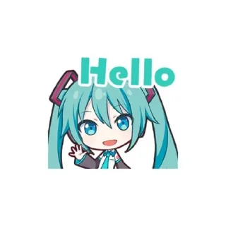 🙋‍♀ emoji °•★Miku Telegram sticker 14 of 24