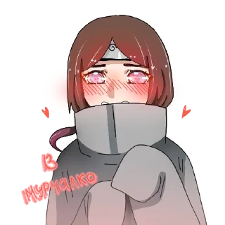 😍 emoji Ханако в стаканчике Telegram sticker 10 of 12