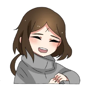 😂 emoji Ханако в стаканчике Telegram sticker 6 of 12
