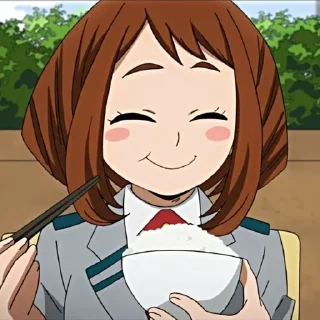 🌟 emoji |очако урарака|𖤐 Telegram sticker 15 of 50