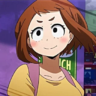 🌟 emoji |очако урарака|𖤐 Telegram sticker 24 of 50