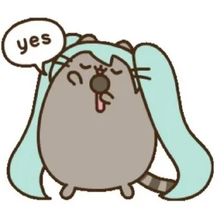 Sticker from pusheen cat