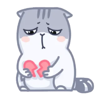 💔 emoji серый персик Telegram sticker 17 of 49