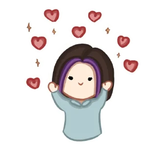 ❤️ emoji Моли ожидают стрим Telegram sticker 14 of 21