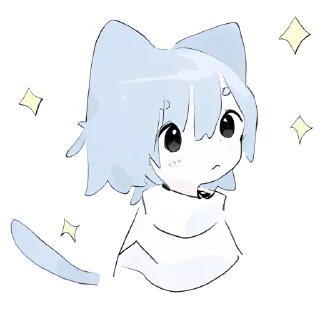 🐱 emoji ૮Ꮚ .  . Fuyu's @Kenai_1 🤍 Telegram sticker 8 of 24