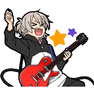 🎸 emoji Хаката-кун @nyasticks Telegram sticker 22 of 24