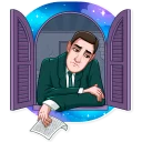 😔 emoji H. P. Lovecraft Telegram sticker 15 of 30