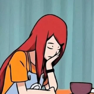 😞 emoji Кушина-чан Telegram sticker 16 of 34