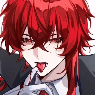 ❤️ emoji .•`.◇°Diluc ~ kisss_srikers Telegram sticker 13 of 37