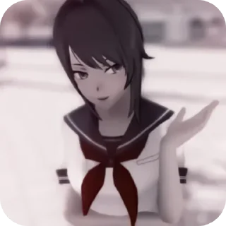 ❤ emoji Ayano Aishi Telegram sticker 20 of 20