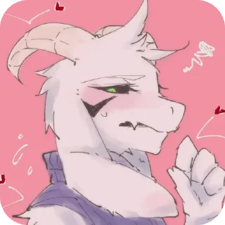👍 emoji Asriel Dreemurr Telegram sticker 5 of 49