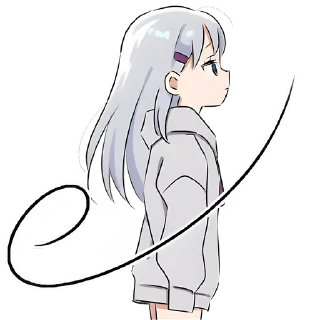 Sticker from Худи-тян серая @Nyasticks