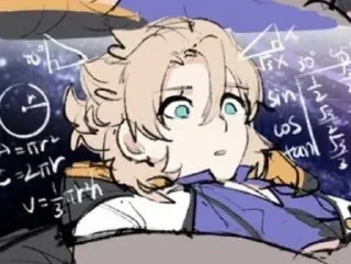 🧐 emoji Альбедо любит сяо Telegram sticker 20 of 45