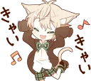 🎶 emoji NEKOMIMI boy sticker :: @line_stickers Telegram sticker 8 of 40