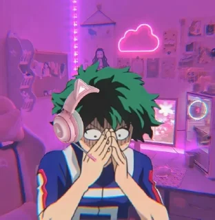 😰 emoji Izuku☺ Telegram sticker 20 of 49