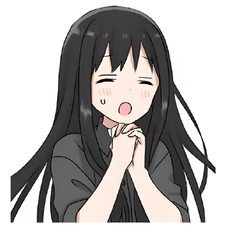 😅 emoji Аниме тян @Nyasticks Telegram sticker 13 of 41