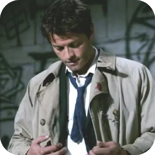 👔 emoji Castiel | Supernatural @MacraniFilms Telegram sticker 22 of 33