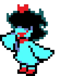 😂 emoji Aqua Deltarune | by @Sen_k0 Telegram sticker 9 of 43