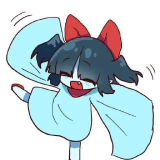😄 emoji Aqua Deltarune | by @Sen_k0 Telegram sticker 22 of 43