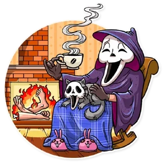 ☕ emoji Scream @stickersb2b Telegram sticker 22 of 25