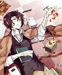 ✨ emoji Dazai Osamu. Telegram sticker 7 of 25