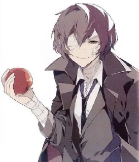 😊 emoji Dazai Osamu. Telegram sticker 12 of 25
